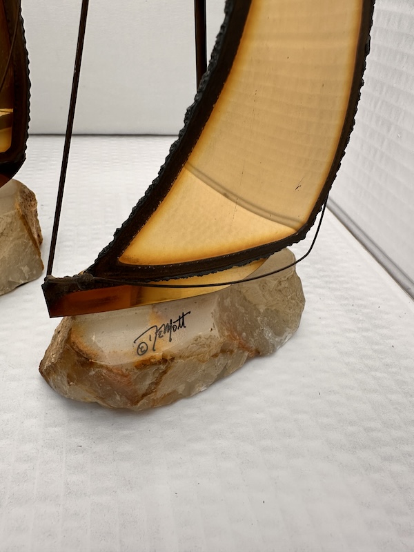 Coppia sculture barche a vela John De Mott - immagine 3