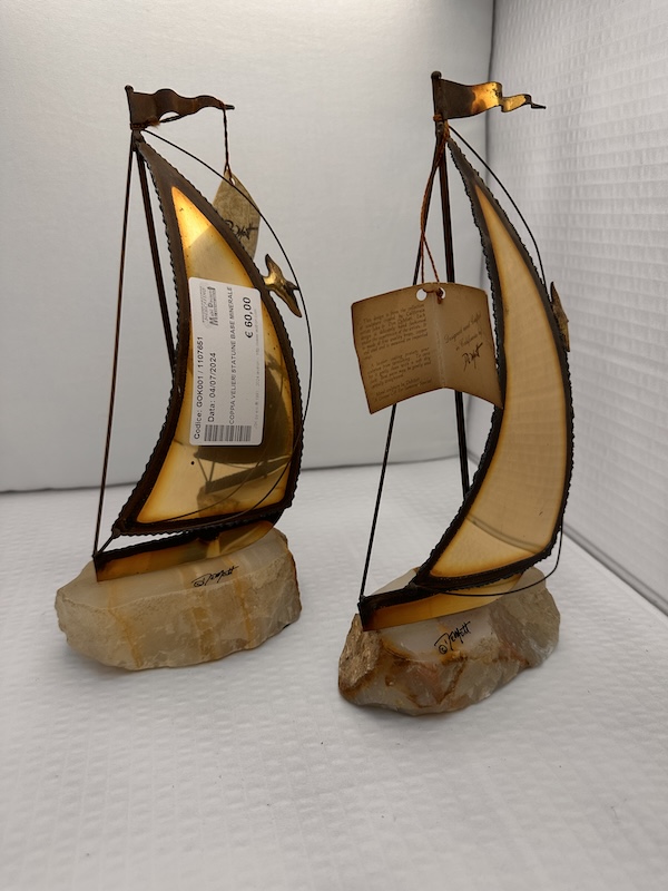 Coppia sculture barche a vela John De Mott - immagine 2