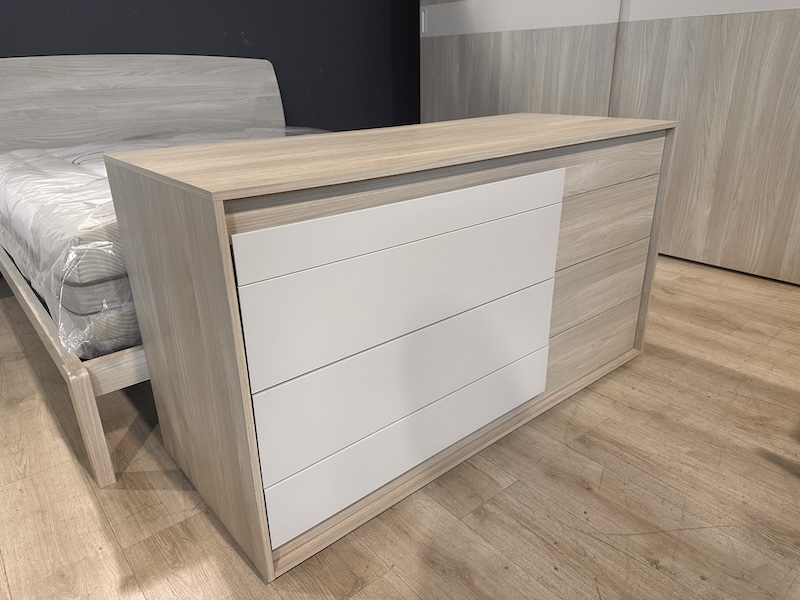 Camera matrimoniale moderna rovere grigio/grigio chiaro - immagine 8