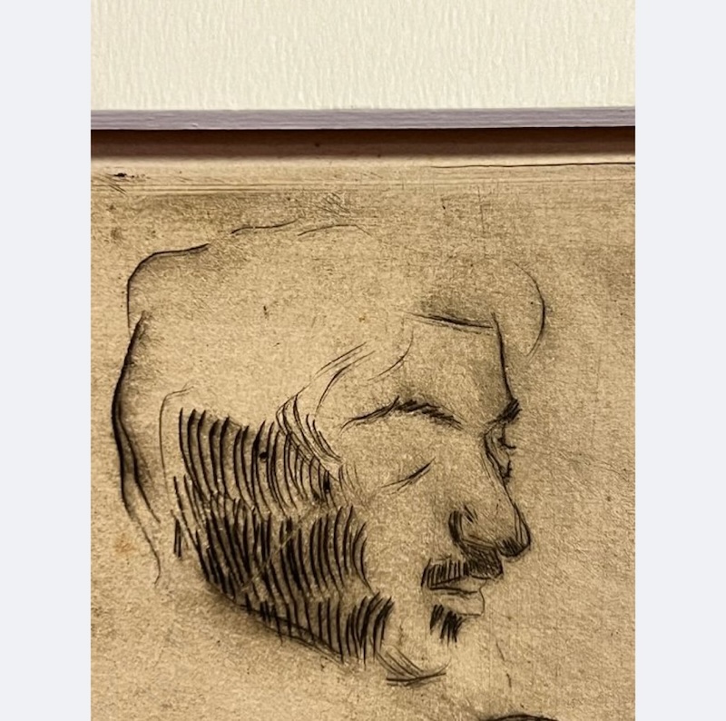 Punta secca di Umberto Boccioni "Studio di teste" - immagine 6
