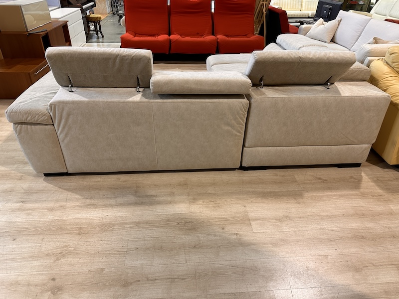 Divano letto PoltroneSofà grigio con penisola contenitore - immagine 6