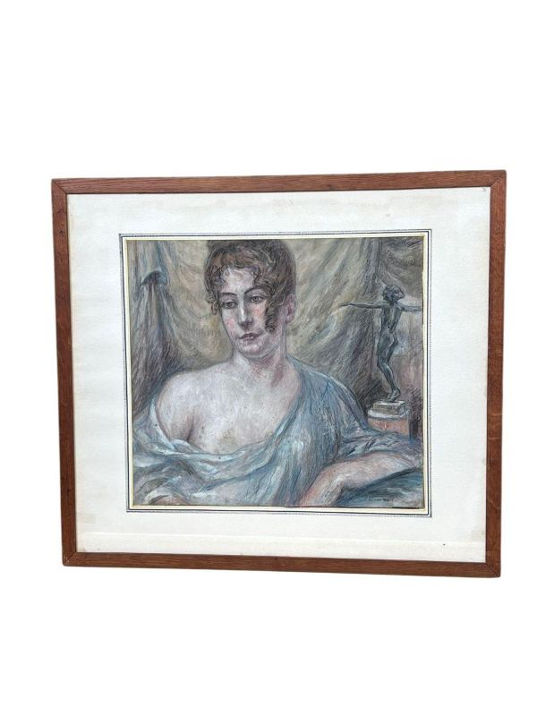 Ritratto a pastello Richard Ranft "Ritratto di dama"