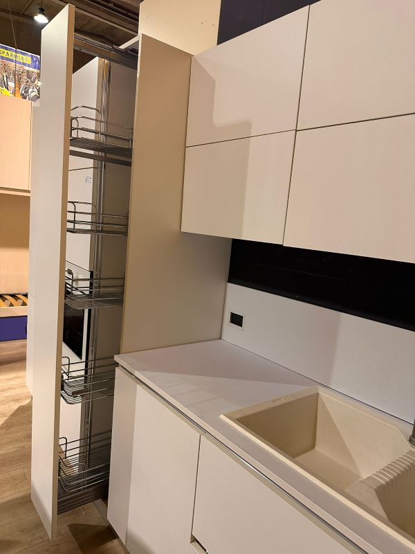 Cucina angolare bianca LUBE completa di elettrodomestici - immagine 4