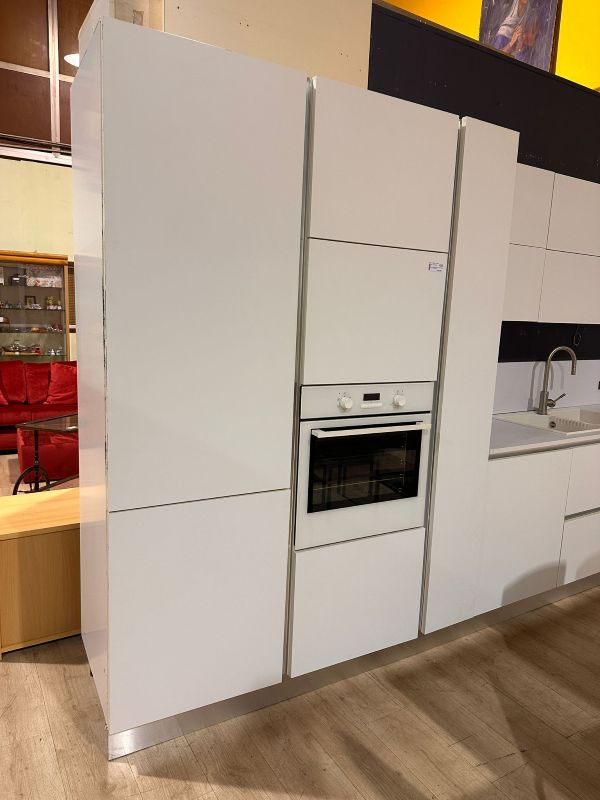 Cucina angolare bianca LUBE completa di elettrodomestici - immagine 2
