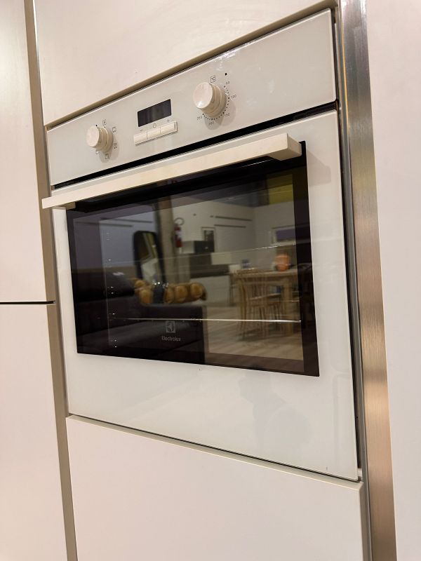 Cucina angolare bianca LUBE completa di elettrodomestici - immagine 5