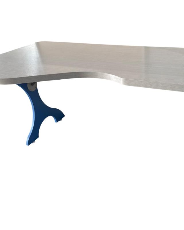 Set armadio 2 ante bianco/blu, libreria e scrivania - immagine 2